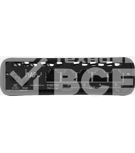 Маршрутизатор mikroTik hAP ax2 C52iG-5HaxD2HaxD-TC WIFI6, 2.4+5Ghz, 5RJ45 1Gbit, 1 POE