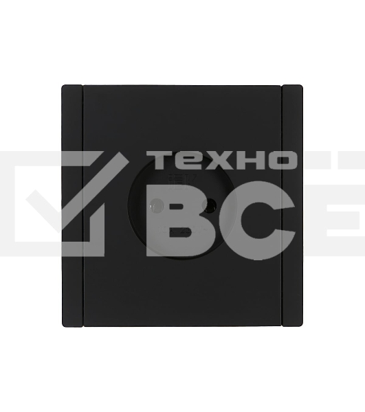 Розетка 1-м СП FORTE&PIANO FP118 10А без заземл. без защ. шторок винт. крепл. черный IEK FP-R10-10-K02