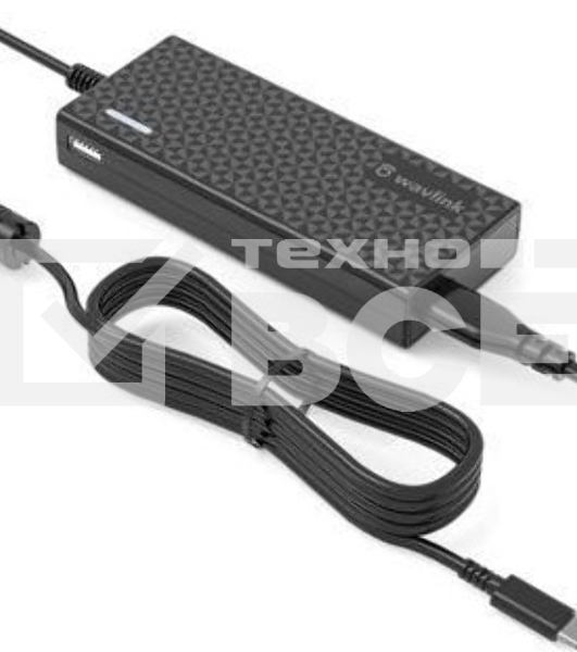 Адаптер AC Adapter WAVLINK USB Type-C 77W Power Adapter + 1xUSB A charge port (USB-C PD 65W and USB A port 12W charge)