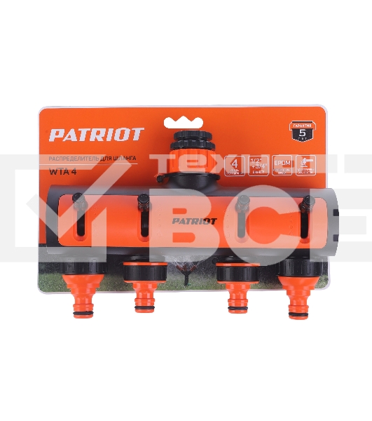 Распределитель PATRIOT WTA  4, 4 канала, пластик (1/2
