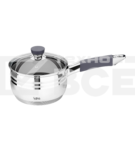 Сотейник LARA LR03-47 2.1 л, с крышкой, 16 см, нержавеющая сталь