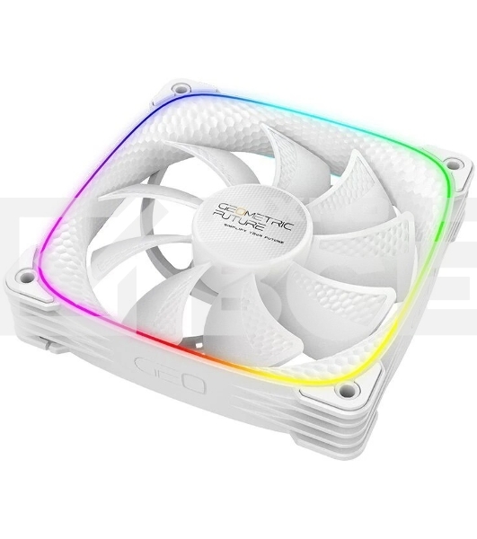 Вентилятор корпусный Case Cooler Geometric Future Squama 2503RW-12 Reverse (120x120x25мм, 4-pin PWM, ARGb, 57.67CFM, 29.87dBA, 1500RPM, белый)