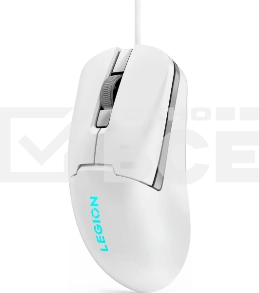 Мышь проводная Lenovo Legion M300s белый, 8000 dpi, USB, кнопки - 6