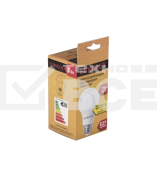 Лампа светодиодная EUROLUX LL-E-A60-7W-230-2