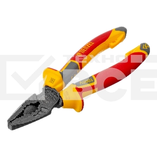 Плоскогубцы комбинированные Denzel диэлектрические трехкомпонентные рукоятки до 1000 В, 165 мм