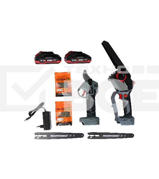 Аккумуляторный бесщеточный НАБОР 2в1 PROFIPOWER ProfiSet-2G20 (Li-ion-2шт 20В, 2.0Ач, З/У, коробка, E0099, E0216)