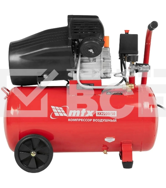 Компрессор воздушный MTX КК-2200/50, 2,2 кВт, 350 л/мин, 50 л, прямой привод, масляный