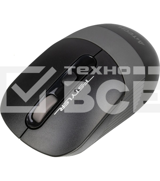 Мышь беспроводная A4Tech Fstyler FG10S черный/серый, 2000 dpi, радиоканал, USB, кнопки - 4