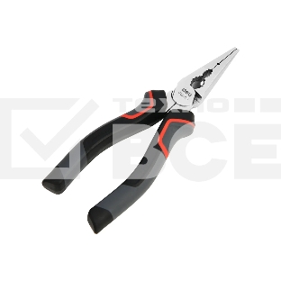 Удлиненные плоскогубцы Deli DL0103 160 мм, Cr-V, эксцентриковый шарнир, антикоррозийное покрытие, трехкомпонентная прорезиненная рукоять