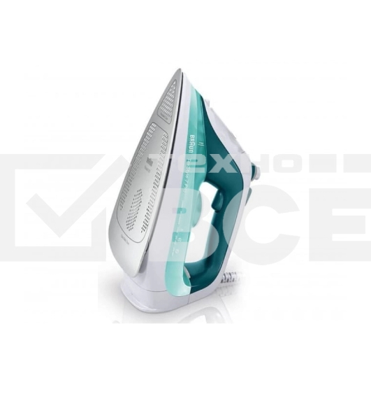 Утюг Braun SI7042GR белый/бирюзовый, 2400 Вт, 50 г/мин, 220 г/мин, 300 мл