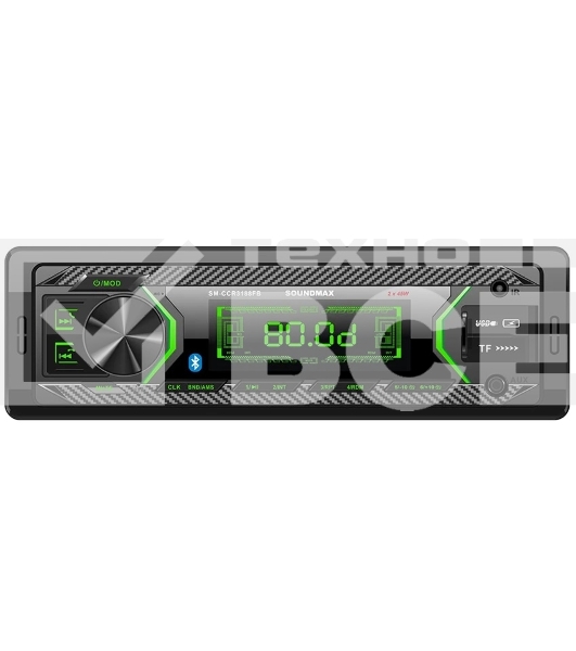 Автомагнитола Soundmax SM-CCR3188FB, 1 DIN, Bluetooth, USB Type-A, AUX