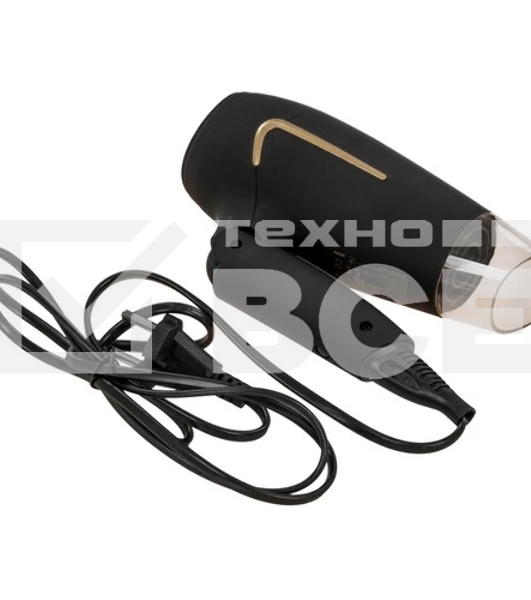 Фен Zelmer TRAVEL ZHD8321 черный/золотистый, 1600 Вт, компактный