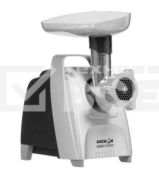 Мясорубка электрическая Аксион М62.01 черный, 2000 Вт, 4.0 кг/мин, реверс, защита от перегрузки, насадки - 4