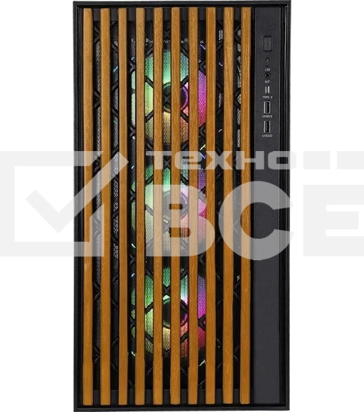 Компьютерный корпус Aerocool / Formula TimberLine T0 черный без БП mATX 6x120mm 6x140mm 2xUSB3.0 audio