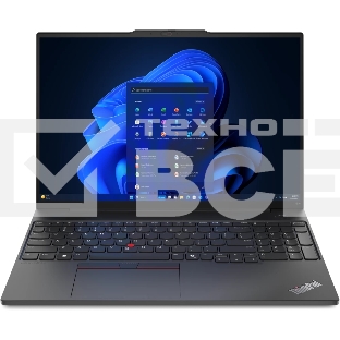 Ноутбук Lenovo ThinkPad E16 Gen 2 Ultra 5 125U 16Gb SSD 512Gb Intel Graphics 16 WUXGA IPS Cam 57Вт*ч No OS Черный 21MA004VRT