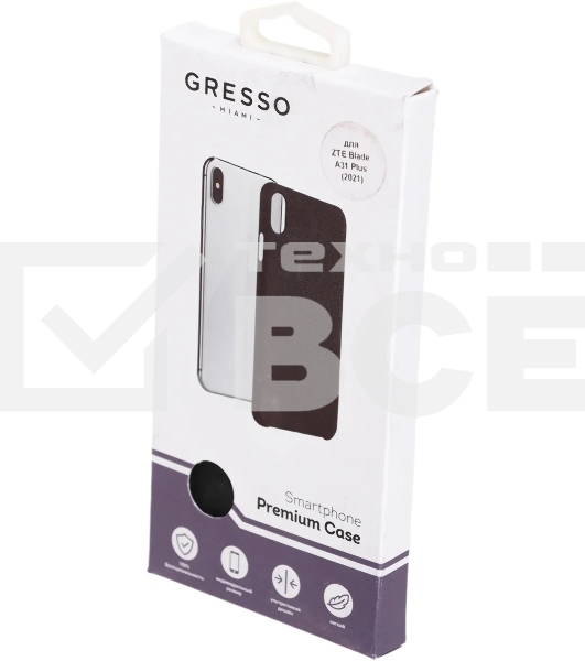Чехол (клип-кейс) Gresso Meridian, для ZTE Blade A31 Plus, черный [gr17mrn1193]