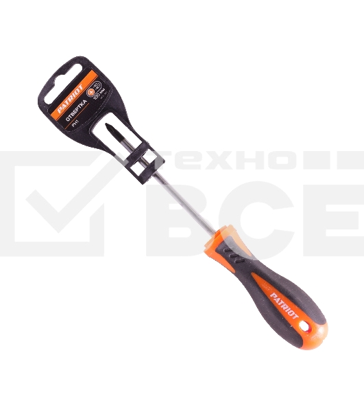 Отвертка Patriot PH1x100, CR-V,магнитная, 2-х компонентная рукоятка