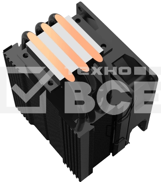 Кулер ZALMAN CNPS4X BLACK V2, 92мм FAN, 3 HEAT PIPES, 4-PIN PWM, 800-2000 RPM, 29DBA, HYDRO BEARING, LGA1851/1700, AM5/AM4, screw type installation