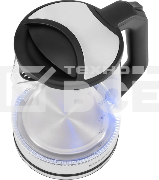 Чайник электрический Starwind SKG2112 2л. 1800Вт черный/прозрачный корпус: стекло