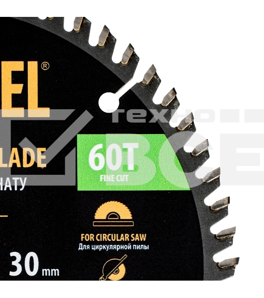 Пильный диск по ламинату Denzel ф185 х 30 мм, 60 зубьев 733847