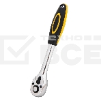 Ключ-трещотка Deli DL2421 3/8'; Размер: 200 мм. Двухкомпонентная трещотка, 45 T (зубья), шестерня Cr-Mo, быстросъемная., фото 1