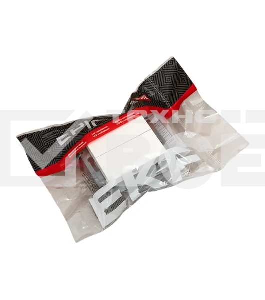 Механизм выключателя EKF UP1-SWW-21 двухклавишный, проходной, белый Эпика