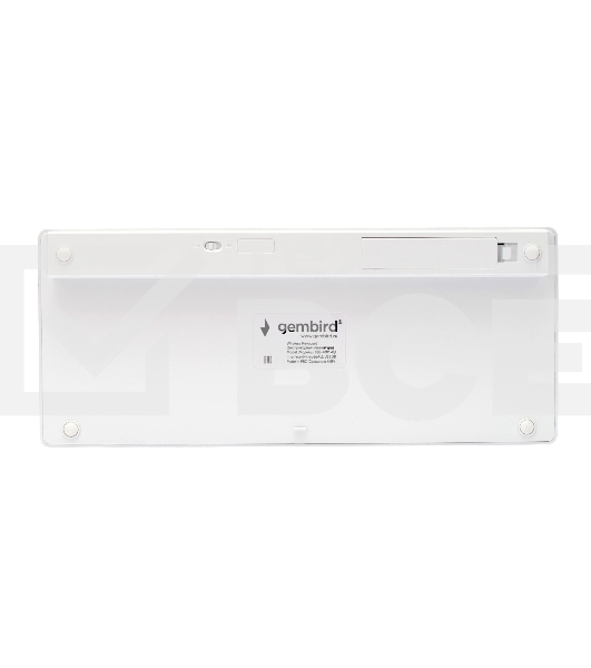 Комплект клавиатура+мышь Gembird KBS-7001-RU беспроводной, USB, 1600 DPI, белый