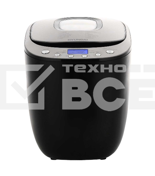 Хлебопечка Hyundai HYBM-P0212 600 Вт, черный/серебристый