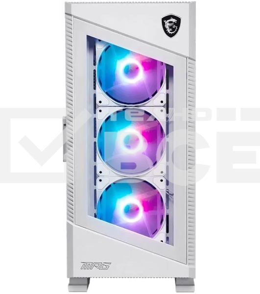 Компьютерный корпус MSI MPG VELOX 100R WHITE, Global, 2xUSB 3.0, 1xType C, 4x120mm ARGB Fan, ARGB