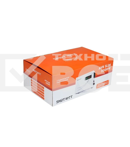 Настенный стабилизатор напряжения SMARTWATT AVR SLIM 500RW (100W - 260W, 500VA, 0.5 кВт, 50 Гц, розеток — 1, LED-диспле