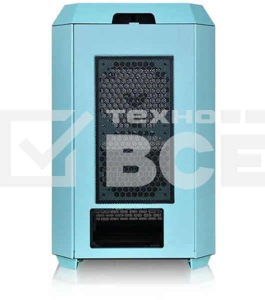 Компьютерный корпус Thermaltake The Tower 300 Turquoise голубой без БП miniITX 7x120mm 5x140mm 2xUSB3.0 audio bott PSU
