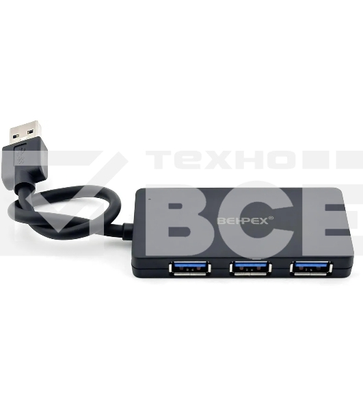 Разветвитель USB 3.0 BPH-3013 4порт. черный