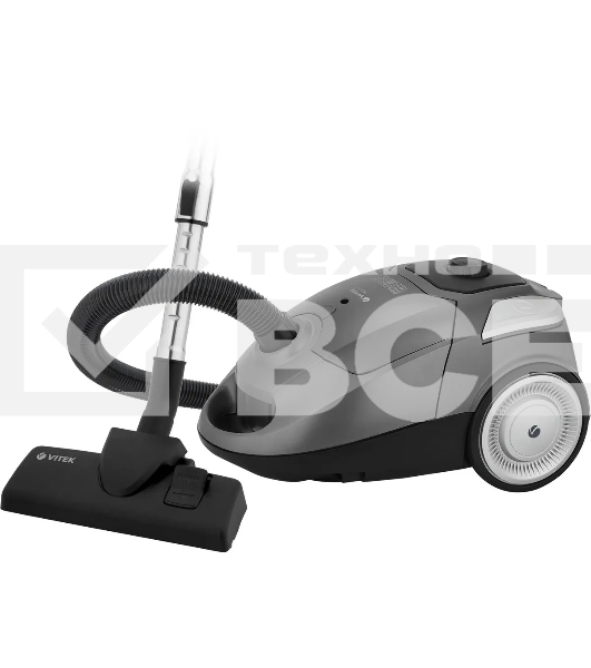 Пылесос Vitek VT-1828 серый, 300/1600 Вт, уборка сухая, пылесборник мешок 3 л
