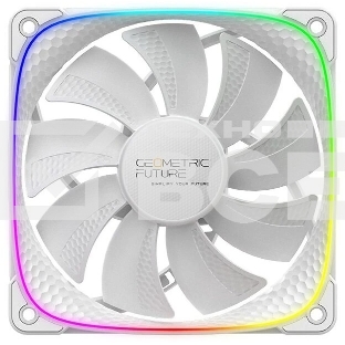 Вентилятор корпусный Case Cooler Geometric Future Squama 2503RW-12 Reverse (120x120x25мм, 4-pin PWM, ARGb, 57.67CFM, 29.87dBA, 1500RPM, белый)
