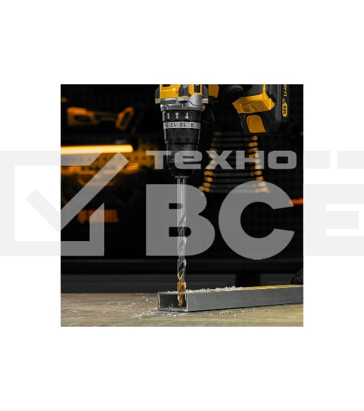 Сверло спиральное по металлу Denzel 12 x 205 мм, Р6М5, Golden Tip, удлиненное