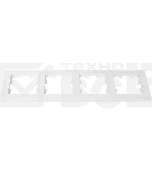 Рамка 4-мест. IEK BRITE РУ-4-БрБ бел.