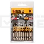 Набор бит Denzel PH2х60, сталь S2, круглый профиль, 10 шт., фото 1