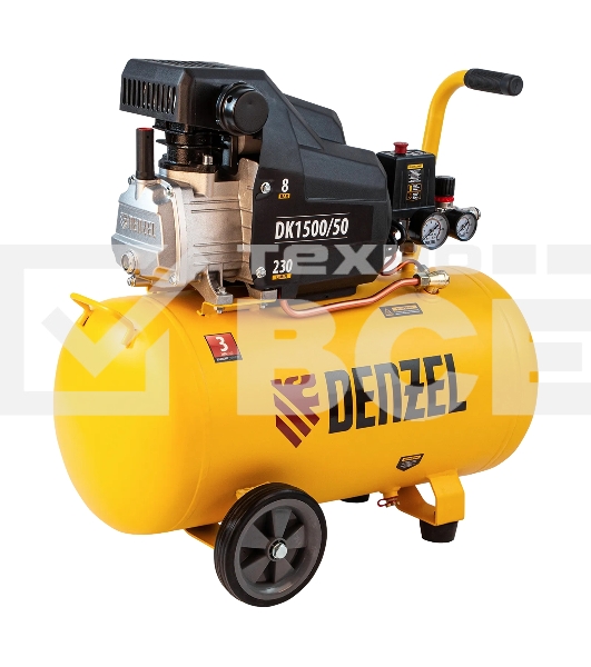 Компрессор воздушный Denzel DK1500/50,Х-PRO (58064) 1,5 кВт, 230 л/мин, 50 л