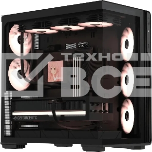 Компьютерный корпус Formula V Line Crystal Z7 PA Black, ATX, TYPE-C*1, USB3.0*1, Front+Side Glass, SIDE 3x PERFORMANCE ARGB, REAR 2x PERFORMANCE ARGB