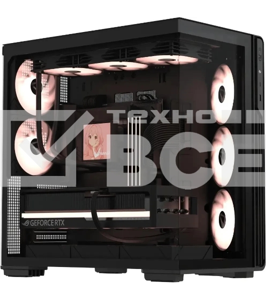 Компьютерный корпус Formula V Line Crystal Z7 PA Black, ATX, TYPE-C*1, USB3.0*1, Front+Side Glass, SIDE 3x PERFORMANCE ARGB, REAR 2x PERFORMANCE ARGB