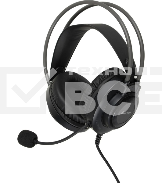 Гарнитура проводная с микрофоном A4Tech Fstyler FH200U серый 2м накладные USB оголовье (FH200U GREY)