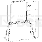 Подставка для телевизора Cactus CS-ST3646BKWN черный/орех, 49'-75' макс. 40 кг, напольный, фото3