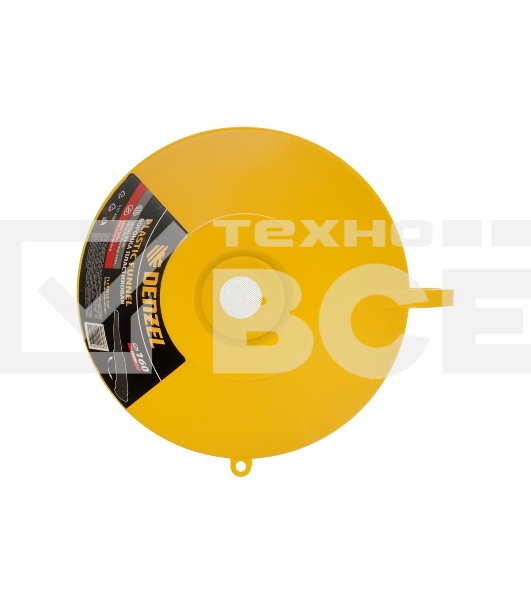 Воронка пластиковая Denzel 160 мм с металлическим ситом, непроливайкой и гибким наконечником