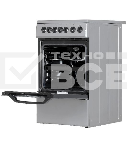 Плита электрическая Beko FFSE57114GS серебристый, конфорок 4 шт, духовка 55 л, 50 см x 85 см x 60 см