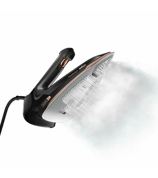 Утюг Braun FI7276BK черный/золотистый, 2000 Вт, 55 г/мин, 240 г/мин, 350 мл