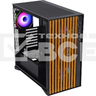 Компьютерный корпус Aerocool / Formula TimberLine T0 черный без БП mATX 6x120mm 6x140mm 2xUSB3.0 audio