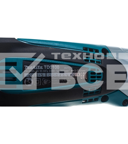 Шуруповерт Makita TD0100, Сетевой, 230Вт, Ударный