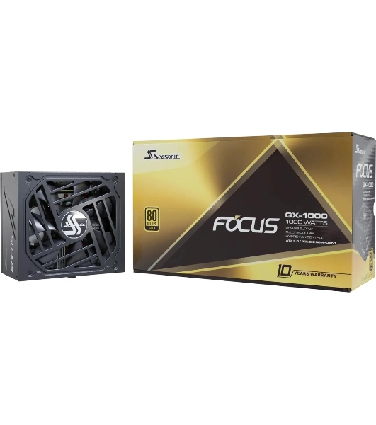 Блок питания Seasonic ATX 1000W Focus GX-1000 80 PLUS gold (20+4pin) APFC 135мм fan 10xSATA Cab Manag RTL