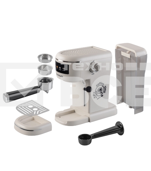 Кофеварка рожковая Endever Costa-1096 бежевый, исп. кофе - молотый, 1 л, 1400 Вт, 15 Бар