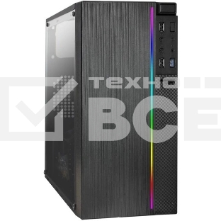 Компьютер IRU Game 510H6SEA MT Ryzen 5 5600 (3.5) 16Gb SSD512Gb RTX3050 6Gb Free DOS GbitEth 500W черный (2073973)